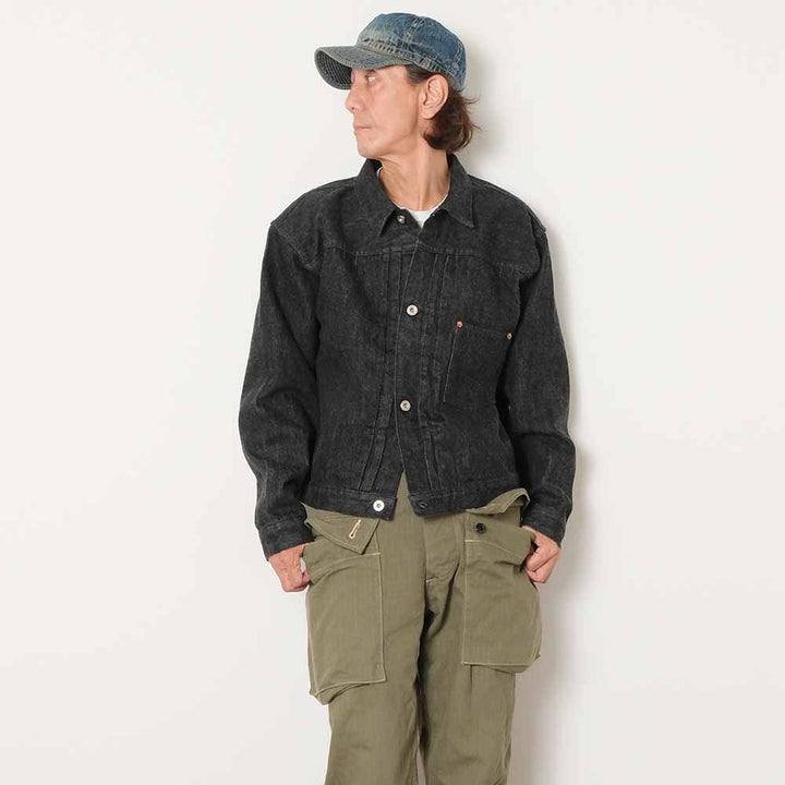 REMI RELIEF - 12oz DENIM WW2 MODEL JKT BLACK - RN31393069