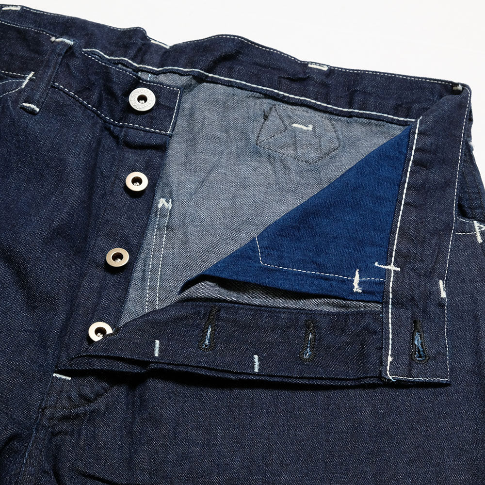 POST O'ALLS - SWEETBEAR Bandtop - 8oz.denim dark indigo - 3327-8DI