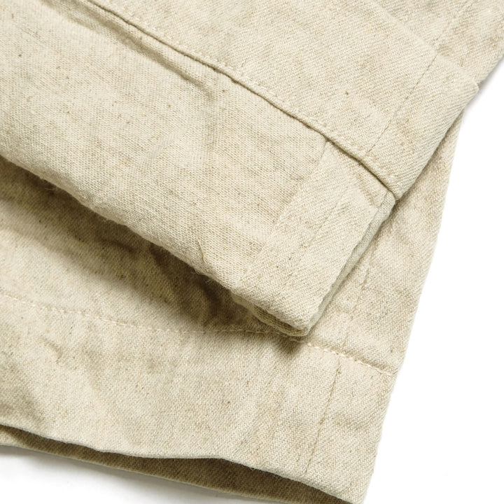 BURGUS PLUS - Military Trousers - Ecru Linen / Cotton Selvedge Denim - Lot.402Z-11-OFW