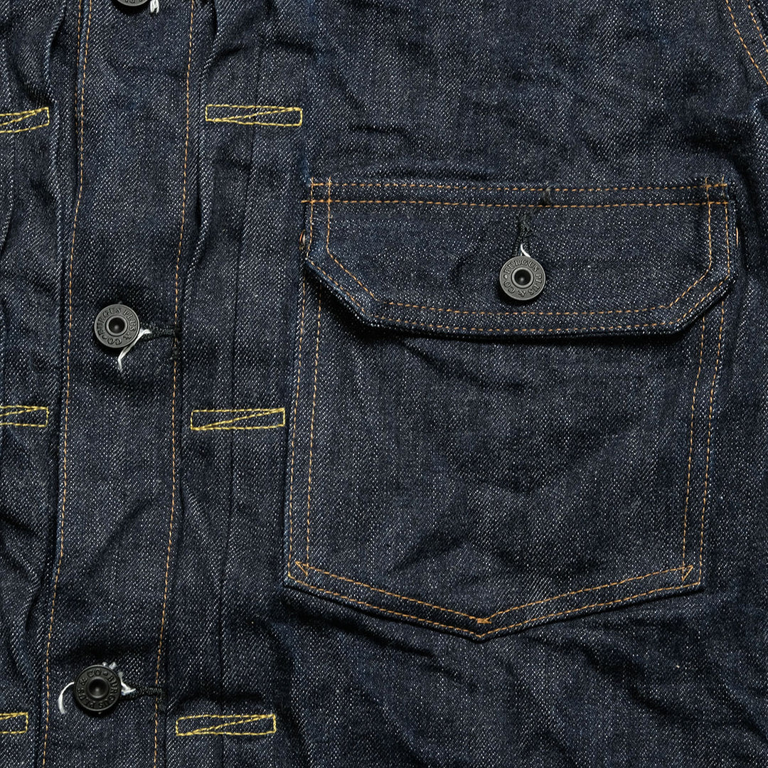 Burgus Plus - Natural Indigo - 1st Type Denim Jacket T-back style - 71928-XXT