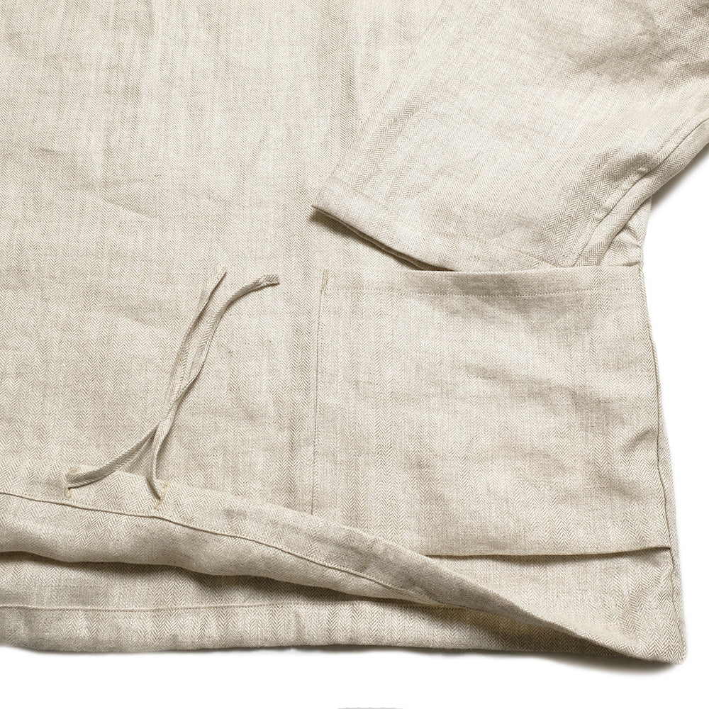 HAVERSACK - Linen Herringbone Raglan Sleeve Pullover Shirt - 822535