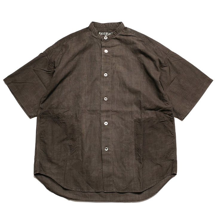 HAVERSACK Ink-dyed Broad Cloth Band Collar Over Shirt 822539