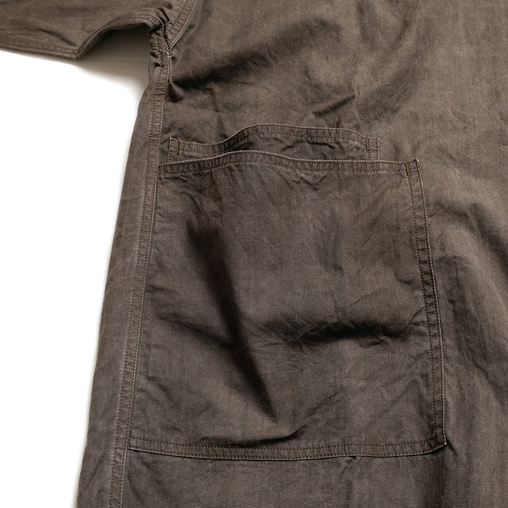 HAVERSACK - Ink-dyed Broad Cloth Band Collar Over Shirt - 822539