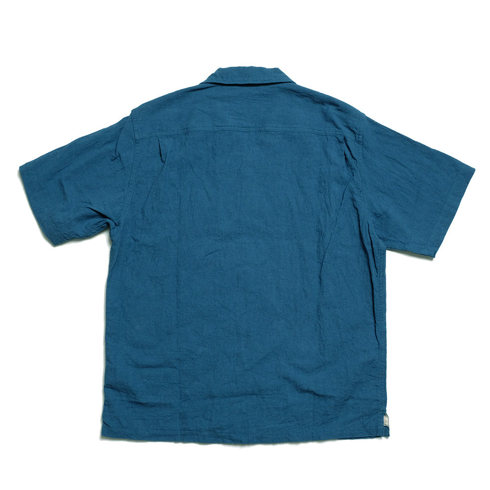 【SUN HOUSE EXCLUSIVE 】BURGUS PLUS - Open Collar Cotton Linen S/S Shirt - BP25502SH