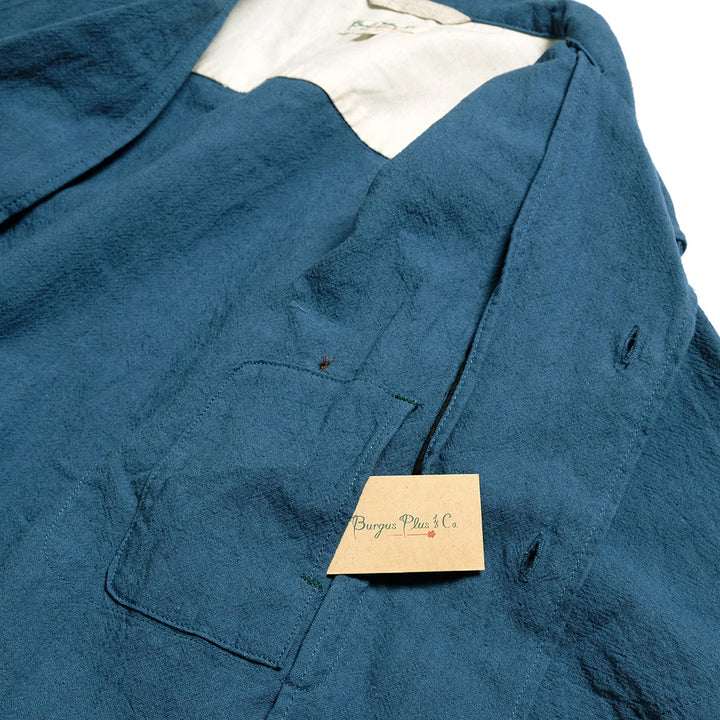 【SUN HOUSE EXCLUSIVE 】BURGUS PLUS - Open Collar Cotton Linen S/S Shirt - BP25502SH