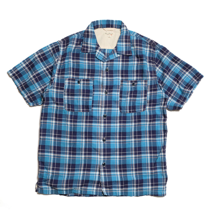 BURGUS PLUS - Open Collar Check Shirt - BP26505