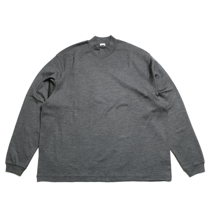 THE DAY MERINO WOOL MOCK NECK LONG SLEEVE SHIRT D25MS-0202