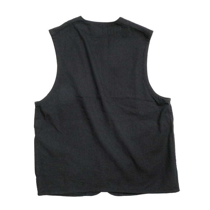 GOLD - COTTON × SILK NEP DUCK WORK VEST - GL15677