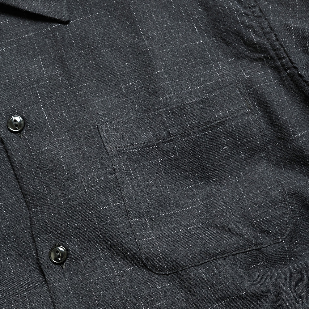 GOLD - Super 120's WOOL PLAID OPEN SHIRT - GL29548