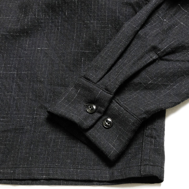 GOLD - Super 120's WOOL PLAID OPEN SHIRT - GL29548