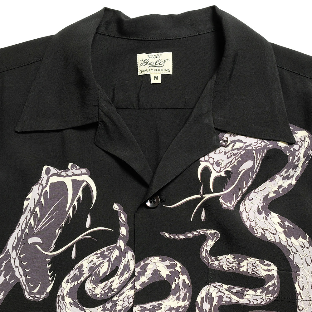 GOLD - MONOTONE RATTLE SNAKE” OPEN SHIRT - GL39440