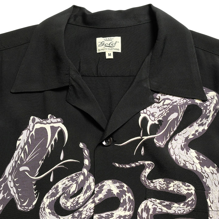 GOLD - MONOTONE RATTLE SNAKE” OPEN SHIRT - GL39440