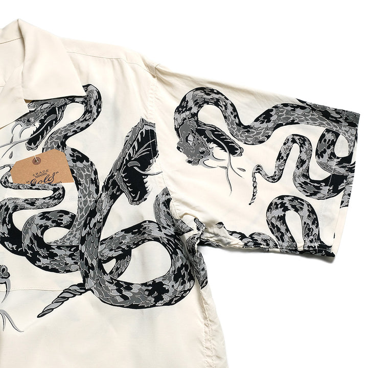 GOLD - MONOTONE RATTLE SNAKE” OPEN SHIRT - GL39440