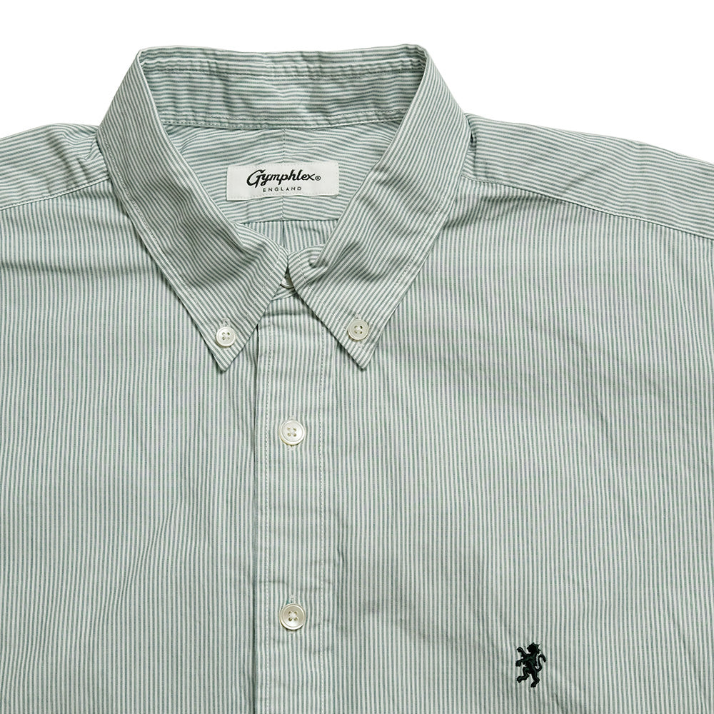 Gymphlex - B.D. Stripe Short Sleeve Shirt - GY-B0248PSE - Green