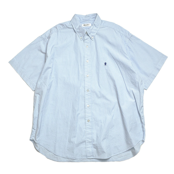 Gymphlex - B.D. Stripe Short Sleeve Shirt - GY-B0248PSE - Sax
