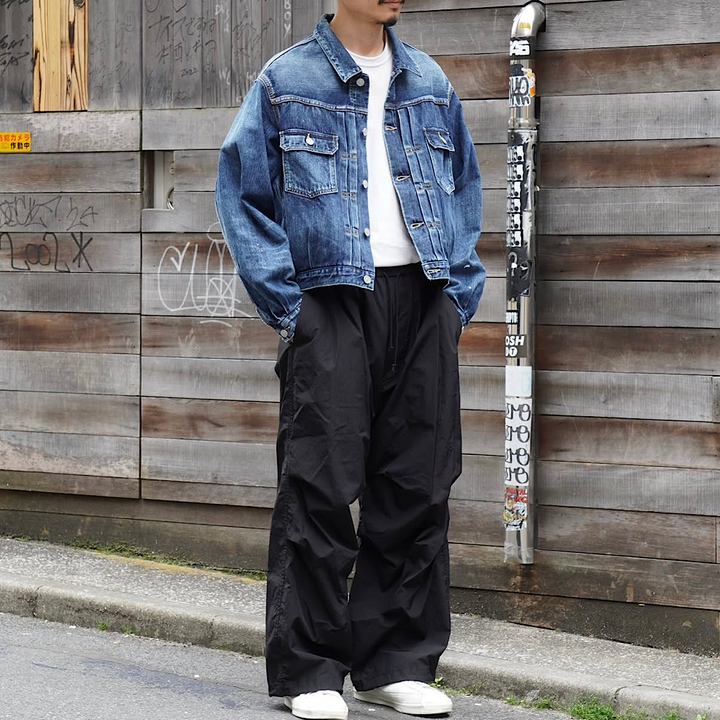 THE DAY - WINDS-DAY COTTON NYLON KNEE TUCK PANTS - D25SS-04003
