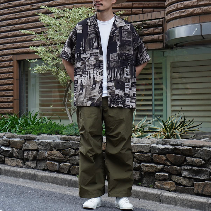 THE DAY - WINDS-DAY COTTON NYLON KNEE TUCK PANTS - D25SS-04003
