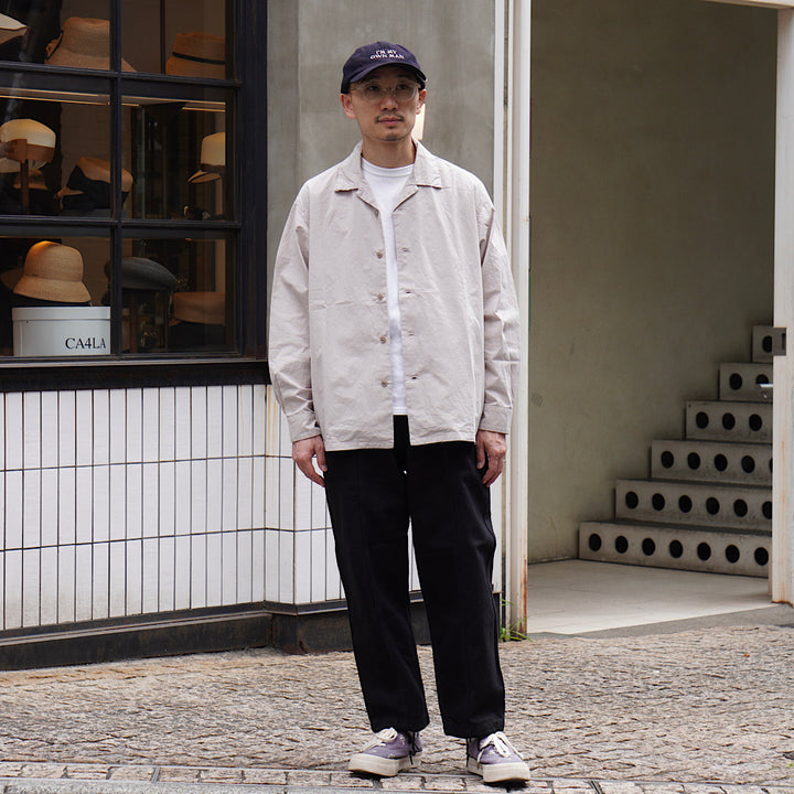 ORCIVAL - Garment Dye Poplin Open Collar Shirt - OR-B0362GDP
