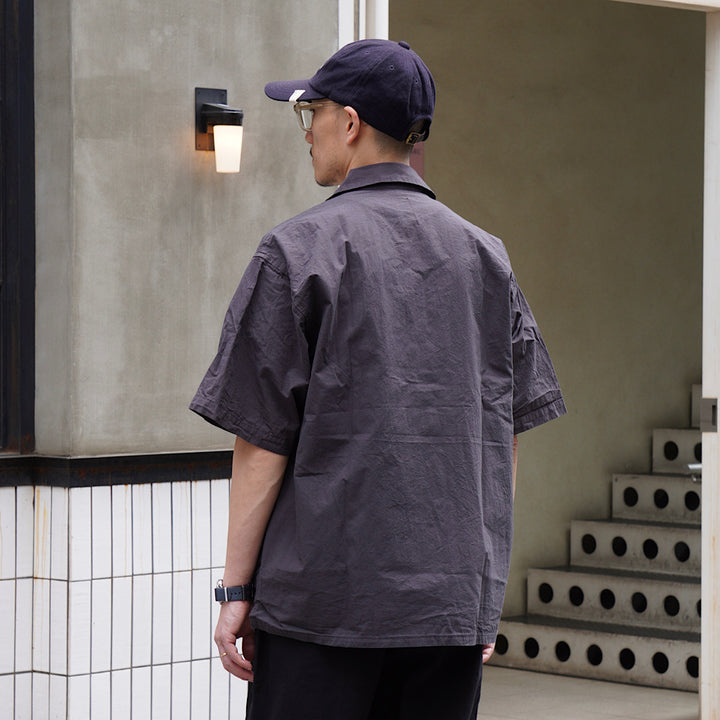ORCIVAL - Garment Dye Poplin Open Collar S/S Shirt - OR-B0363GDP