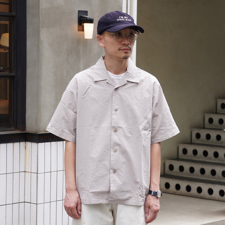 ORCIVAL - Garment Dye Poplin Open Collar S/S Shirt - OR-B0363GDP