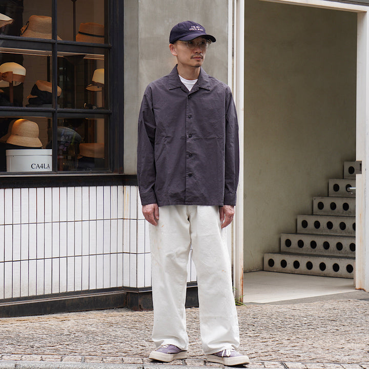 ORCIVAL - Garment Dye Poplin Open Collar Shirt - OR-B0362GDP
