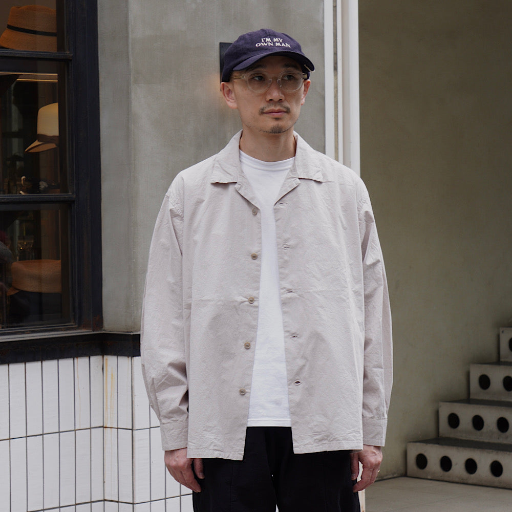 ORCIVAL - Garment Dye Poplin Open Collar Shirt - OR-B0362GDP