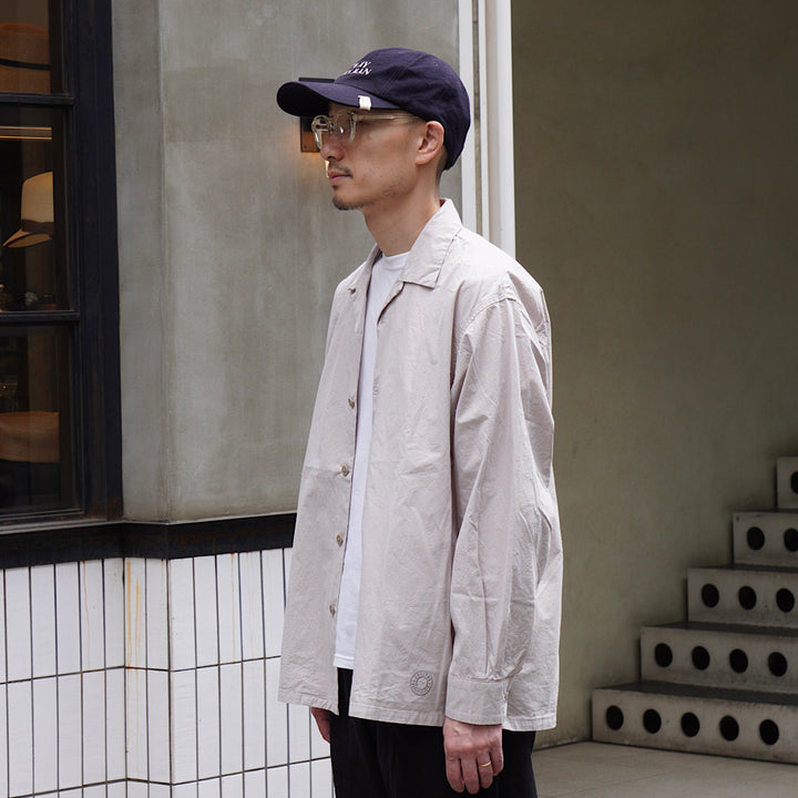 ORCIVAL - Garment Dye Poplin Open Collar Shirt - OR-B0362GDP
