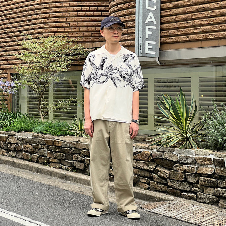 GOLD - MONOTONE RATTLE SNAKE” OPEN SHIRT - GL39440