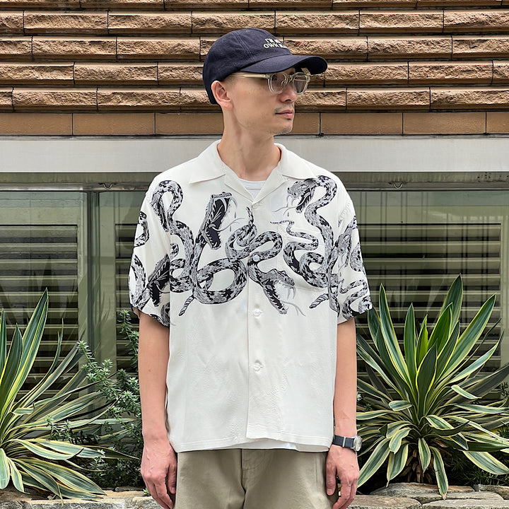 GOLD - MONOTONE RATTLE SNAKE” OPEN SHIRT - GL39440