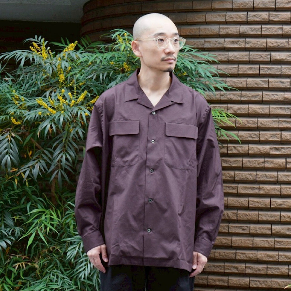 THE DAY - OPEN COLLAR SHIRT - D25WS-1001