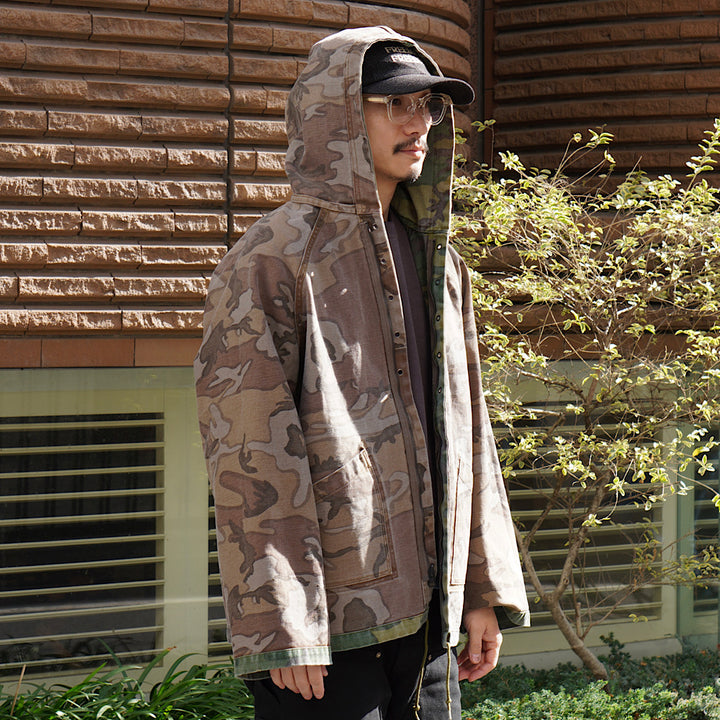Needles - Reversible Hooded Coat - Camo Twill - SX143
