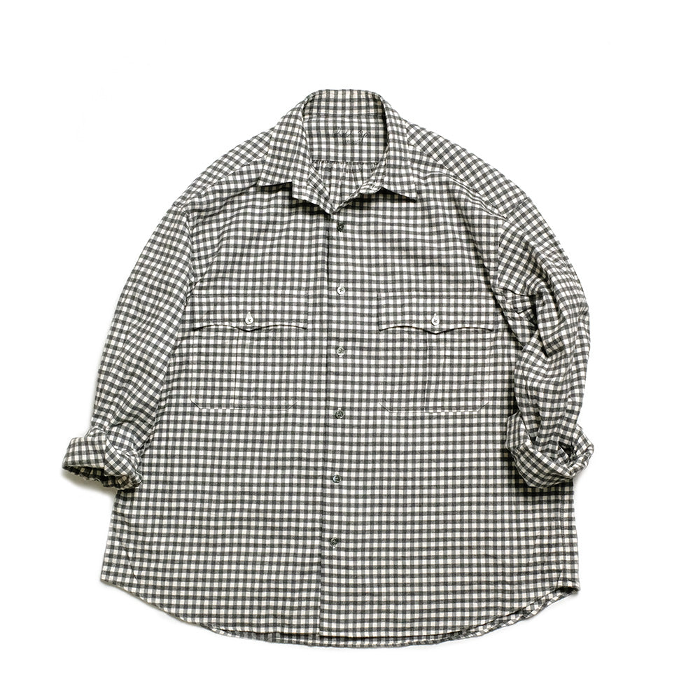 Porter Classic - ROLL UP FLANNEL GINGHAM CHECK SHIRT - PC-016-3684