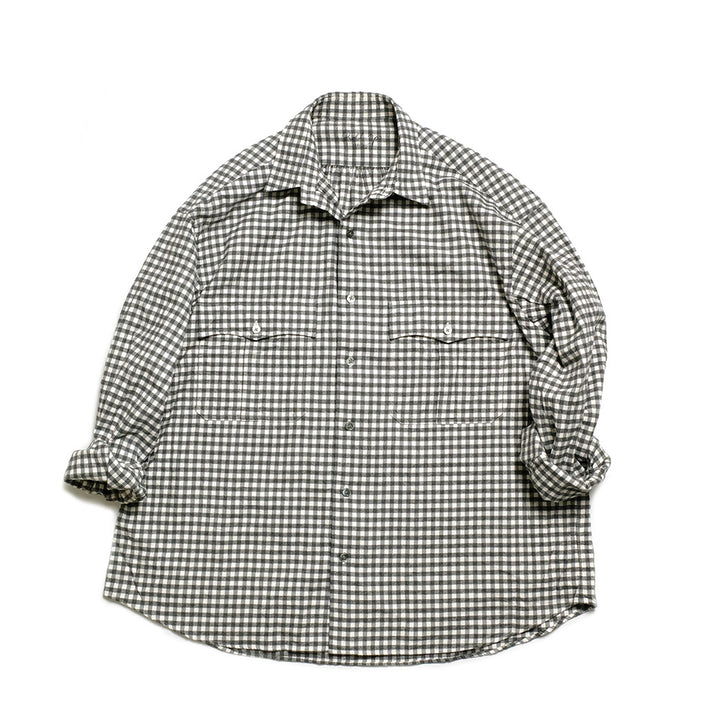 Porter Classic - ROLL UP FLANNEL GINGHAM CHECK SHIRT - PC-016-3684