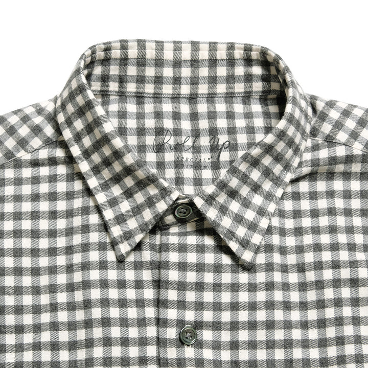 Porter Classic - ROLL UP FLANNEL GINGHAM CHECK SHIRT - PC-016-3684