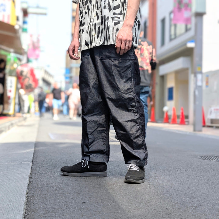 JUNYA WATANABE MAN - Cotton Ester Denim X Cotton Linen Pants - WO-P029-051