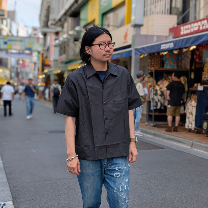 GOLD - COTTON × RAMIE BROAD OPEN SHIRT - GL39539