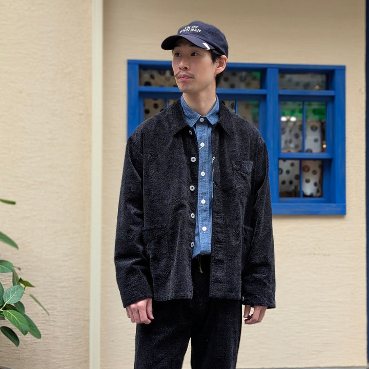 POST O’ALLS - POS-Travail 2 - Wide wale cords Printed gray - 3131-WWP