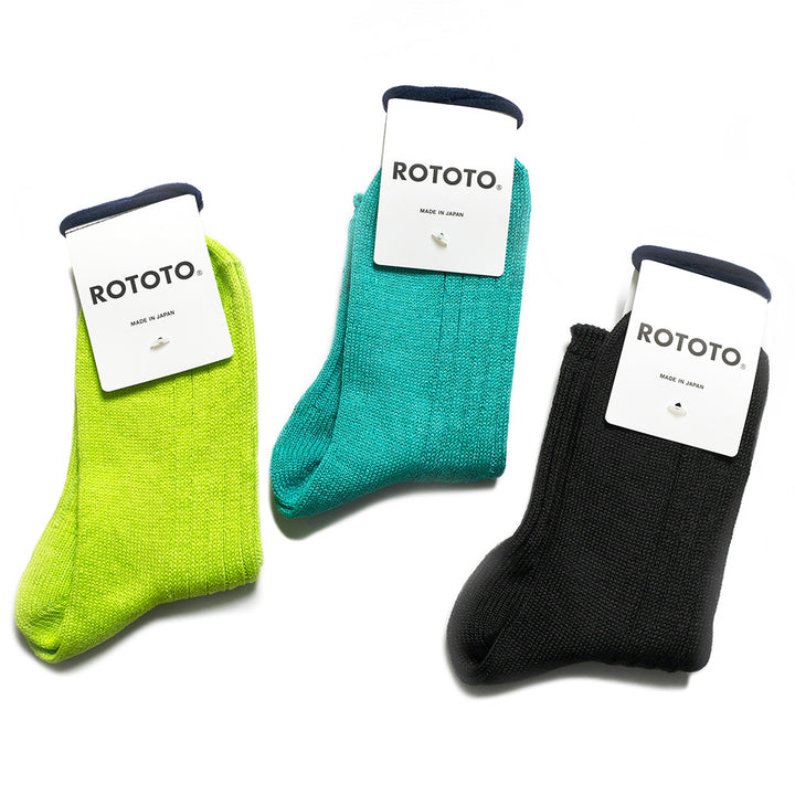 ROTOTO - LINEN COTTON RIBBED ANKLE SOCKS - R1462-231
