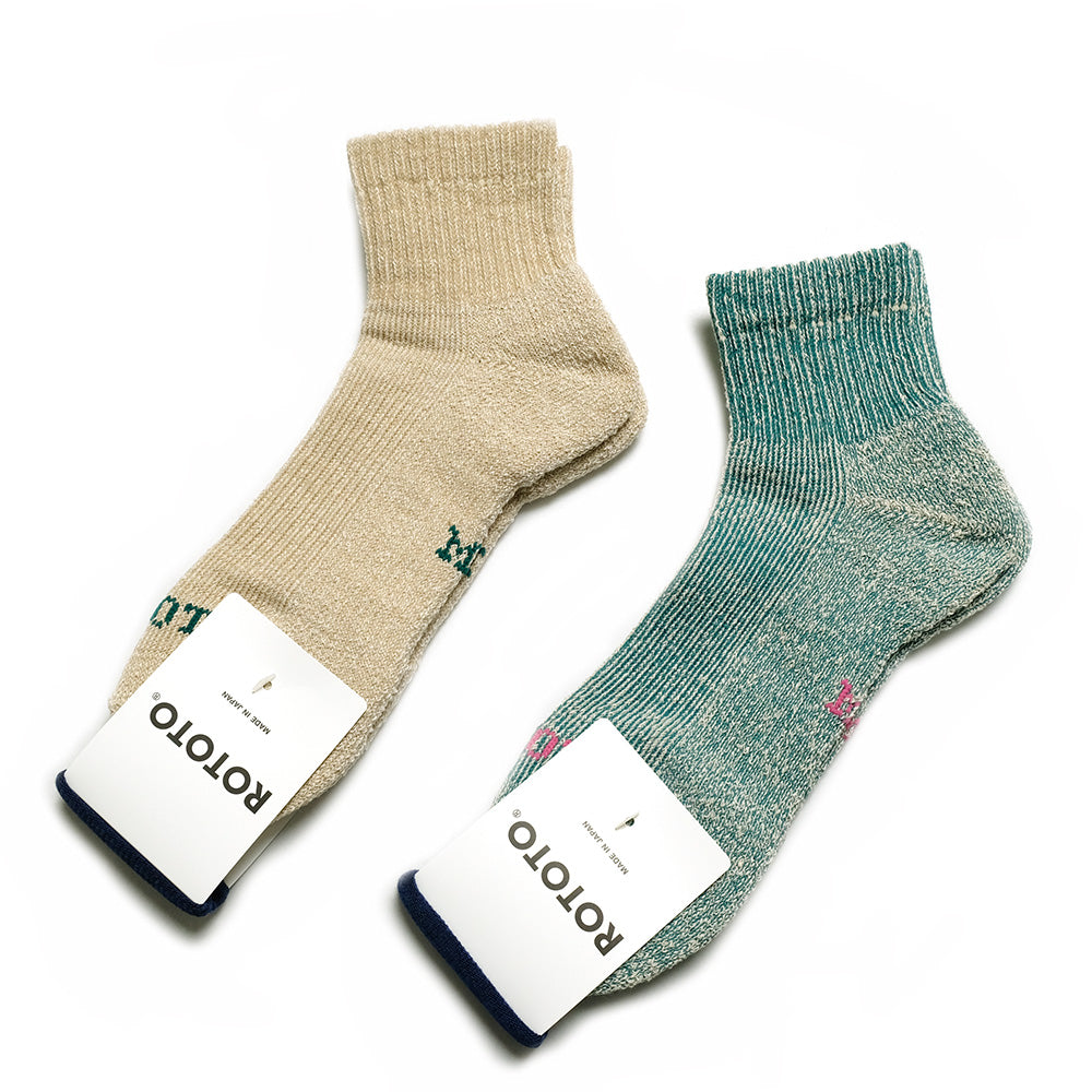 ROTOTO - HEMP/ORGANIC COTTON PILE ANKLE SOCKS - R1509-241