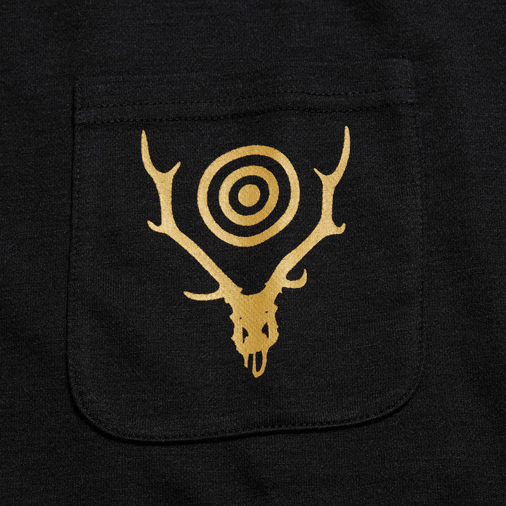 South2 West8 - L/S Round Pocket T-shirt - Circle Horn - RW658