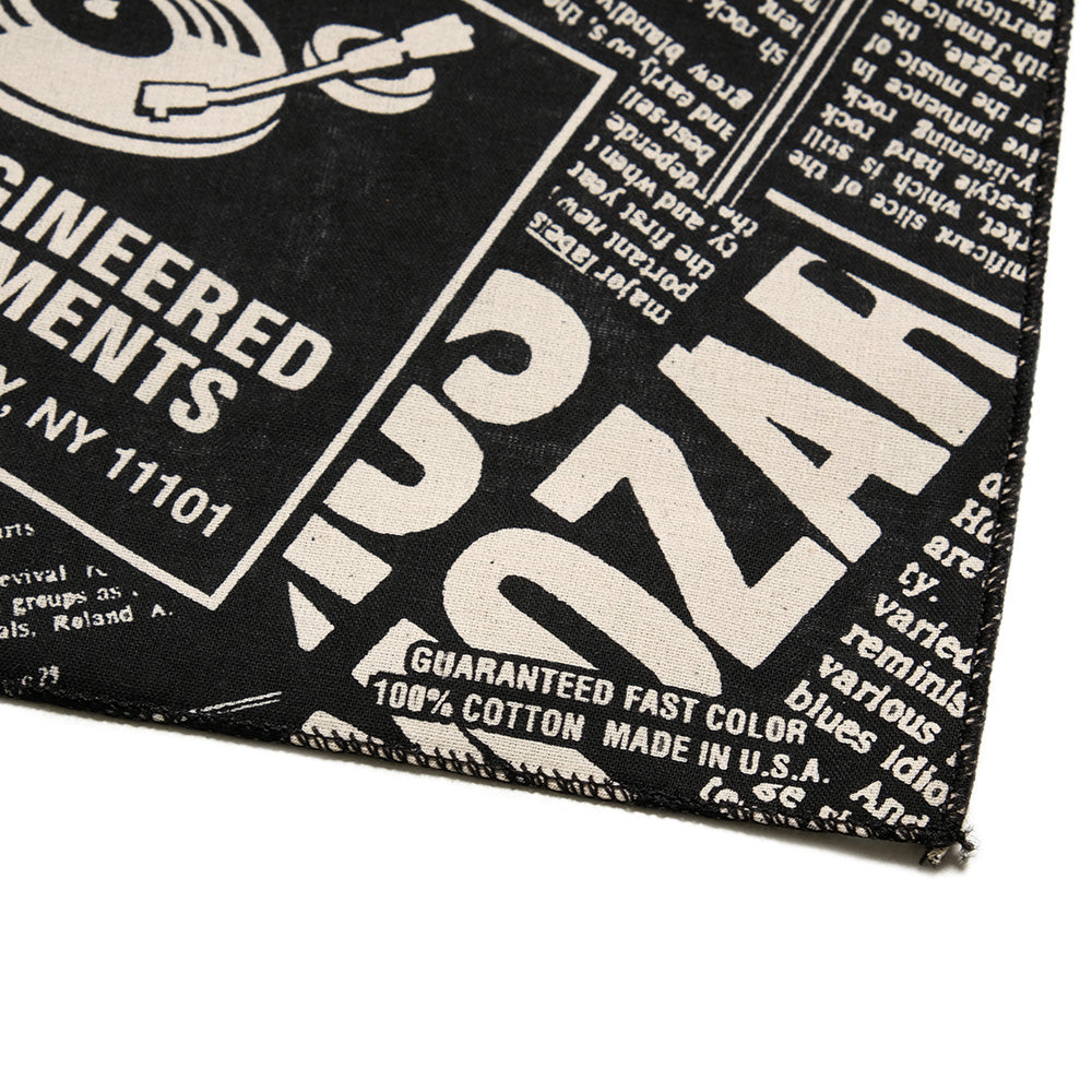 Engineered Garments - Printed Bandana - Black News - SW494