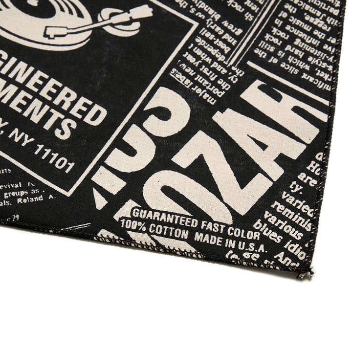 Engineered Garments - Printed Bandana - Black News - SW494
