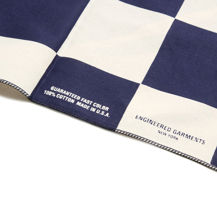 Engineered Garments - Printed Bandana - Navy Checker - SW495