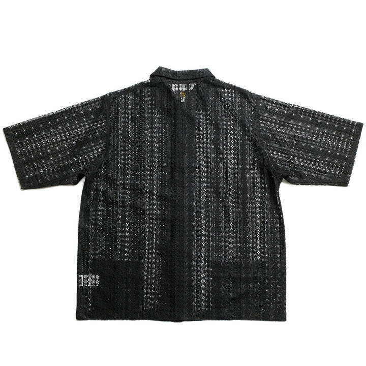 Needles - S/S Widespread Collar Shirt - Raschel Lace - SX284