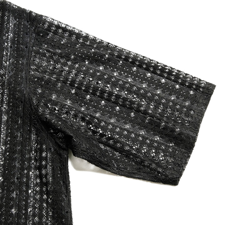 Needles - S/S Widespread Collar Shirt - Raschel Lace - SX284