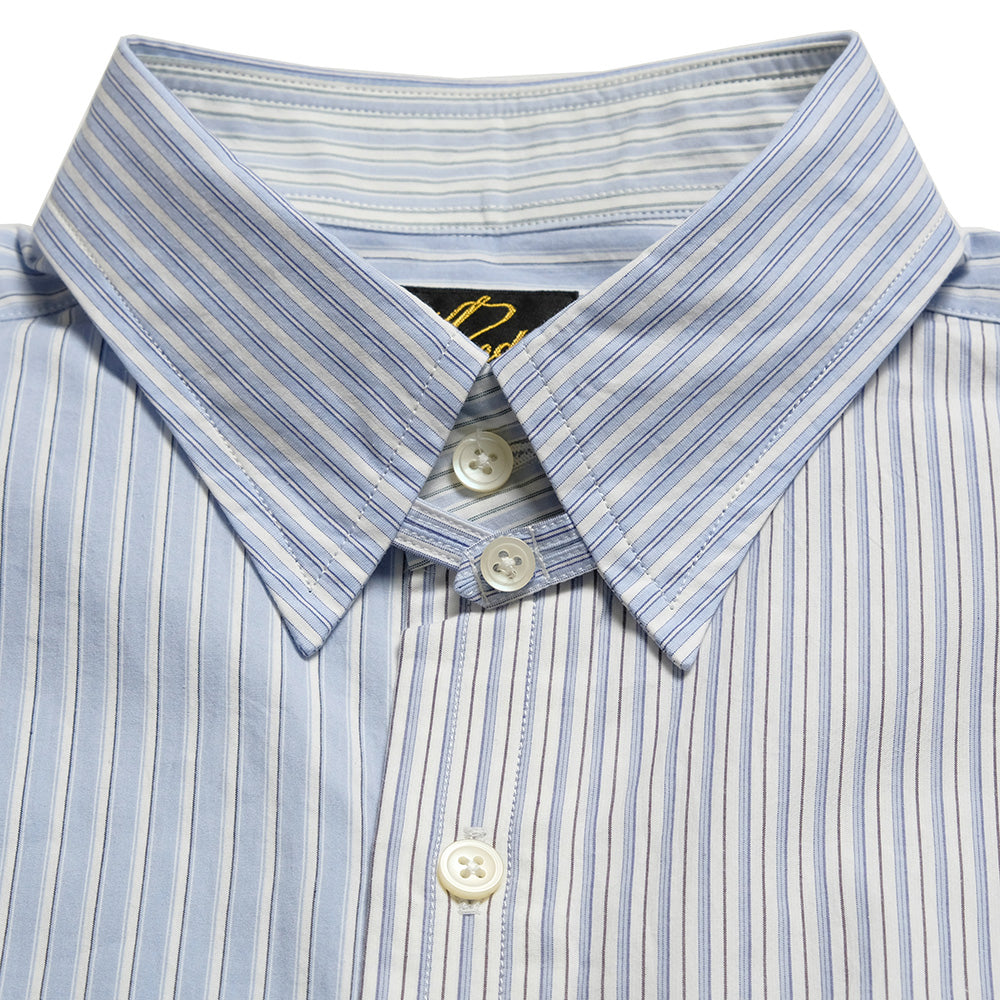 Needles - Combo Tab Collar Shirt - Cotton Typewriter Stripe - SX298