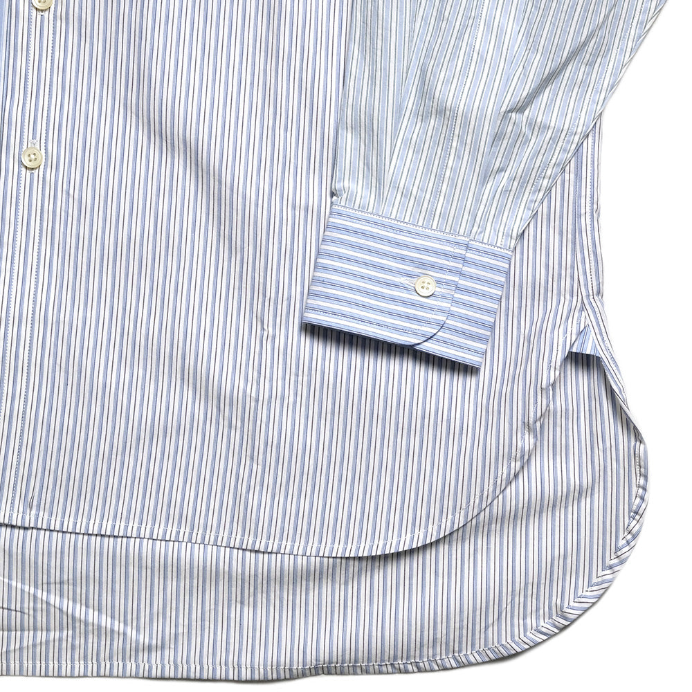 Needles - Combo Tab Collar Shirt - Cotton Typewriter Stripe - SX298