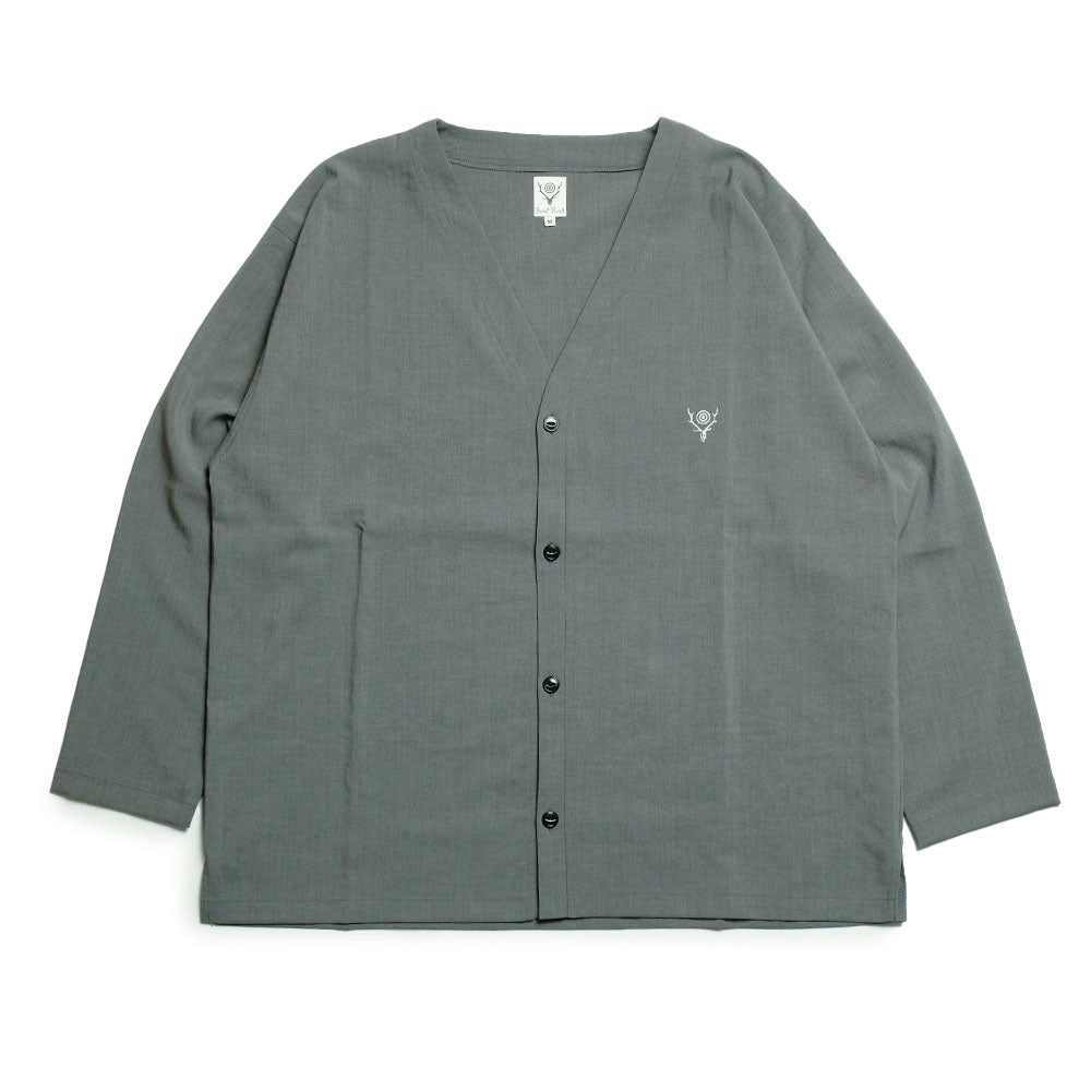 SOUTH2 WEST8 - V-Neck Cardigan - Poly Oxford - SX662