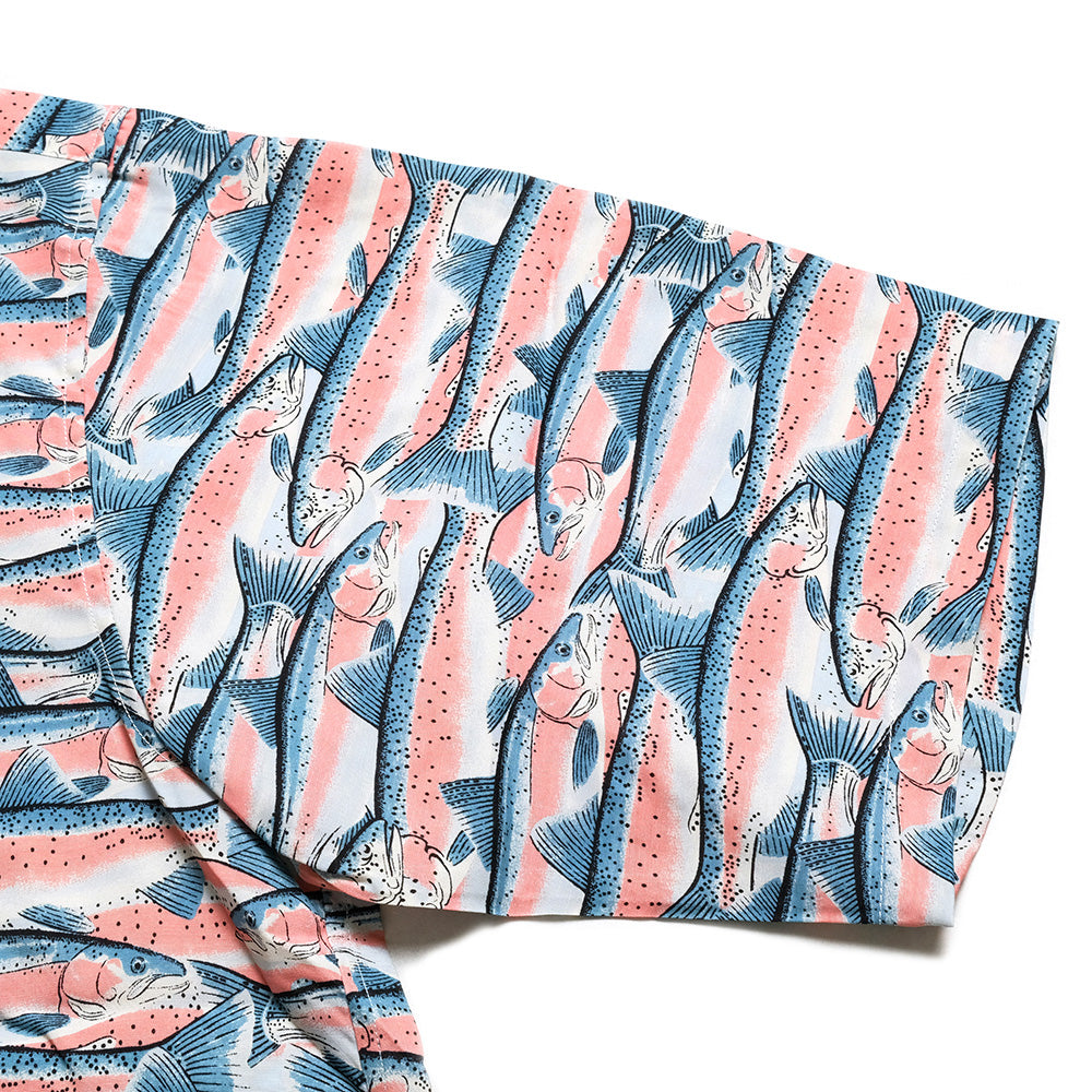 SOUTH2 WEST8 - S/S Open Collar Shirt - Trout - SX676