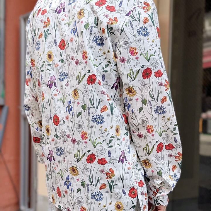 JUNYA WATANABE MAN - Cotton Flower-patterned Shirt - Collaborated with MARIA SANTANGELO  - WQ-B013-051